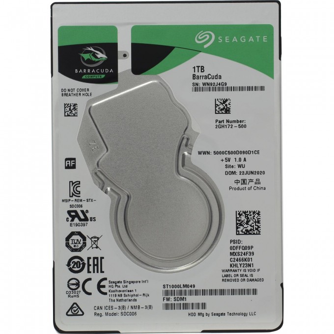 Жесткий диск SEAGATE BARRACUDA PRO 2.5" 1TB, SATA-III, 128MB ST1000LM049 Жесткий диск SEAGATE BARRACUDA PRO 2.5" 1TB, SATA-III, 128MB ST1000LM049