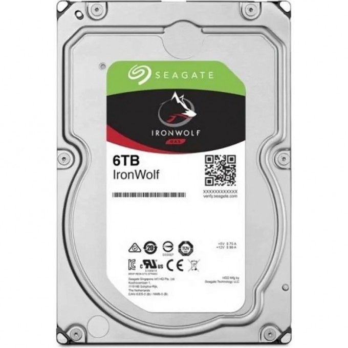 Жесткий диск SEAGATE SATA-III 6Tb NAS IRONWOLF (5400RPM) 256MB 3.5" ST6000VN001 Жесткий диск SEAGATE SATA-III 6Tb NAS IRONWOLF (5400RPM) 256MB 3.5" ST6000VN001
